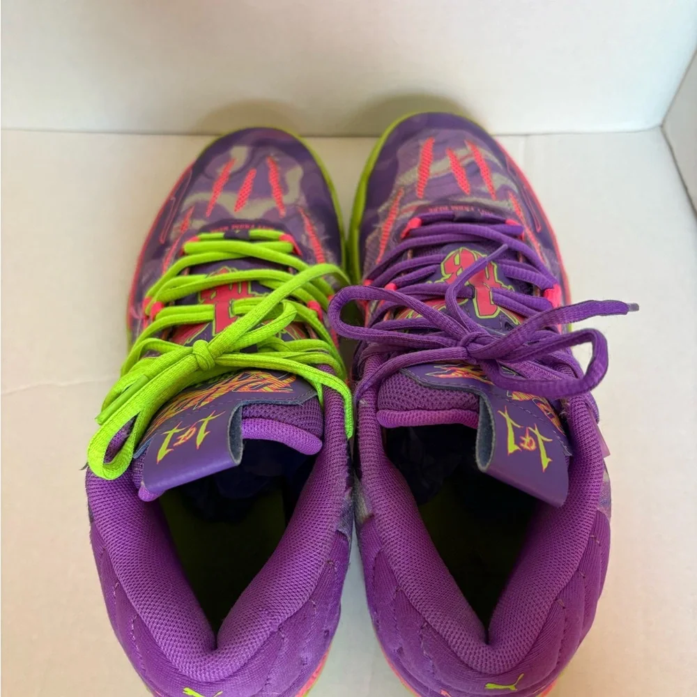 Puma MB.01 LaMelo Ball Not From Here Big Kid 6.5 Purple Pink Green - Picture 6 of 10